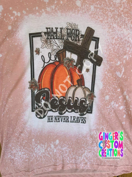 FALL FOR JESUS - BLEACHED SHIRT