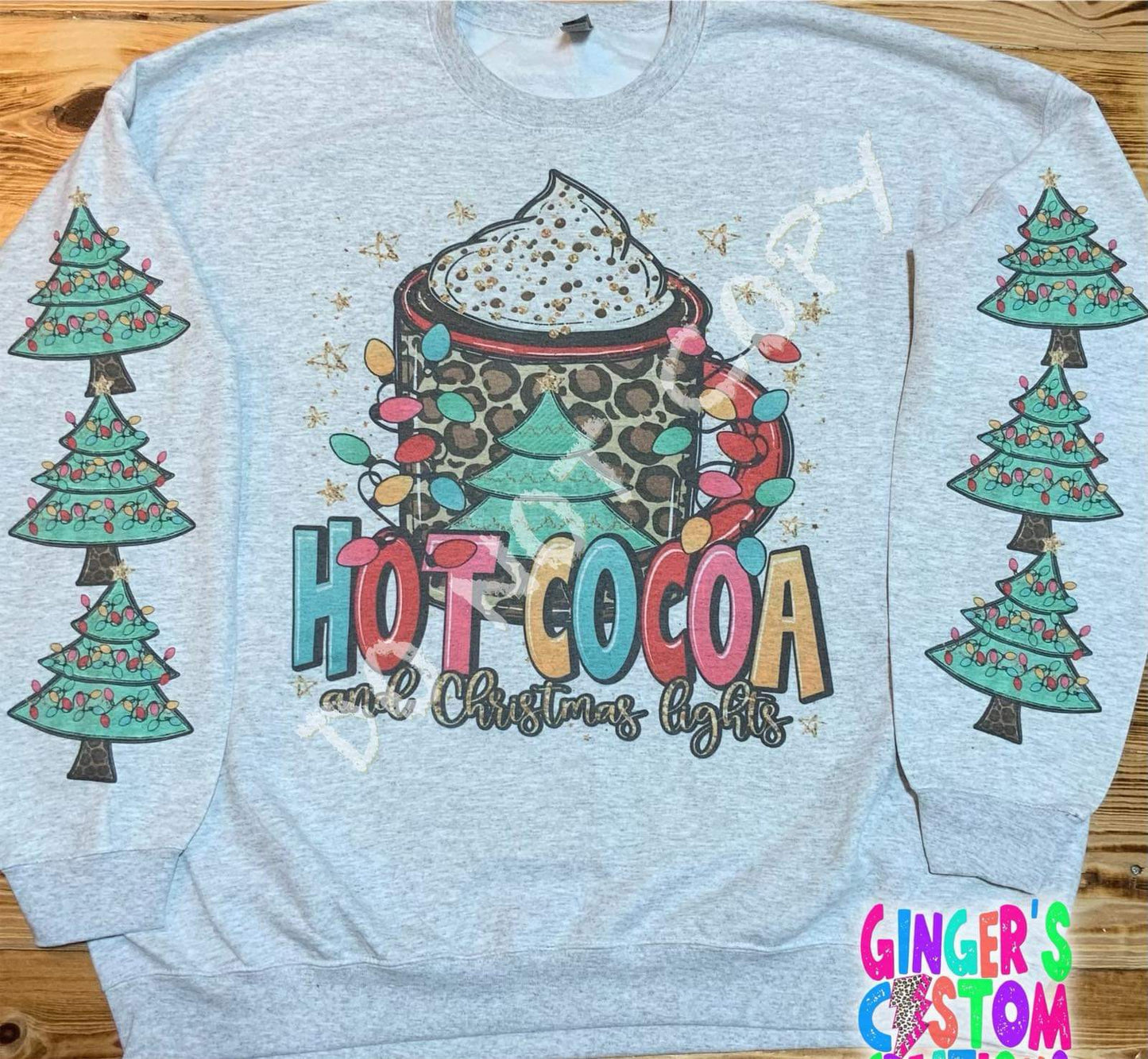 HOT COCOA AND CHRISTMAS LIGHTS WITH FULL SLEEVE PATTERN