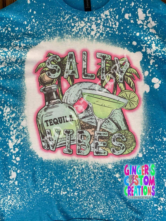 SALTY VIBES - BLEACHED SHIRT