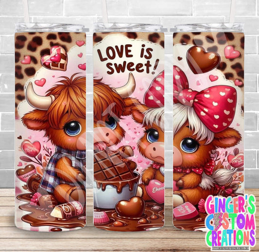 LOVE IS SWEET   - PICK YOUR SIZE SKINNY Tumbler