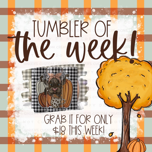 Fall pumpkins - TUMBLER OF THE WEEK - closes  10/22