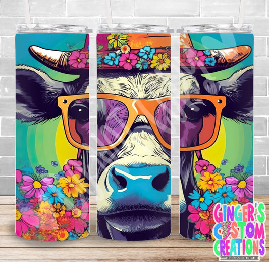 HIPPIE COW - PICK YOUR SIZE SKINNY Tumbler