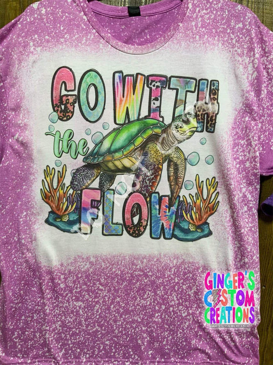 GO WITH THE FLOW - BLEACHED SHIRT