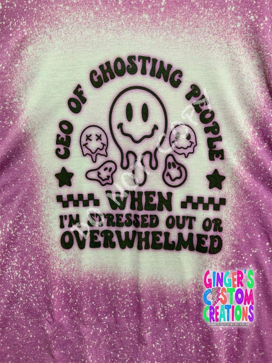 CEO OF GHOSTING SHORT SLEEVE- BLEACHED SHIRT