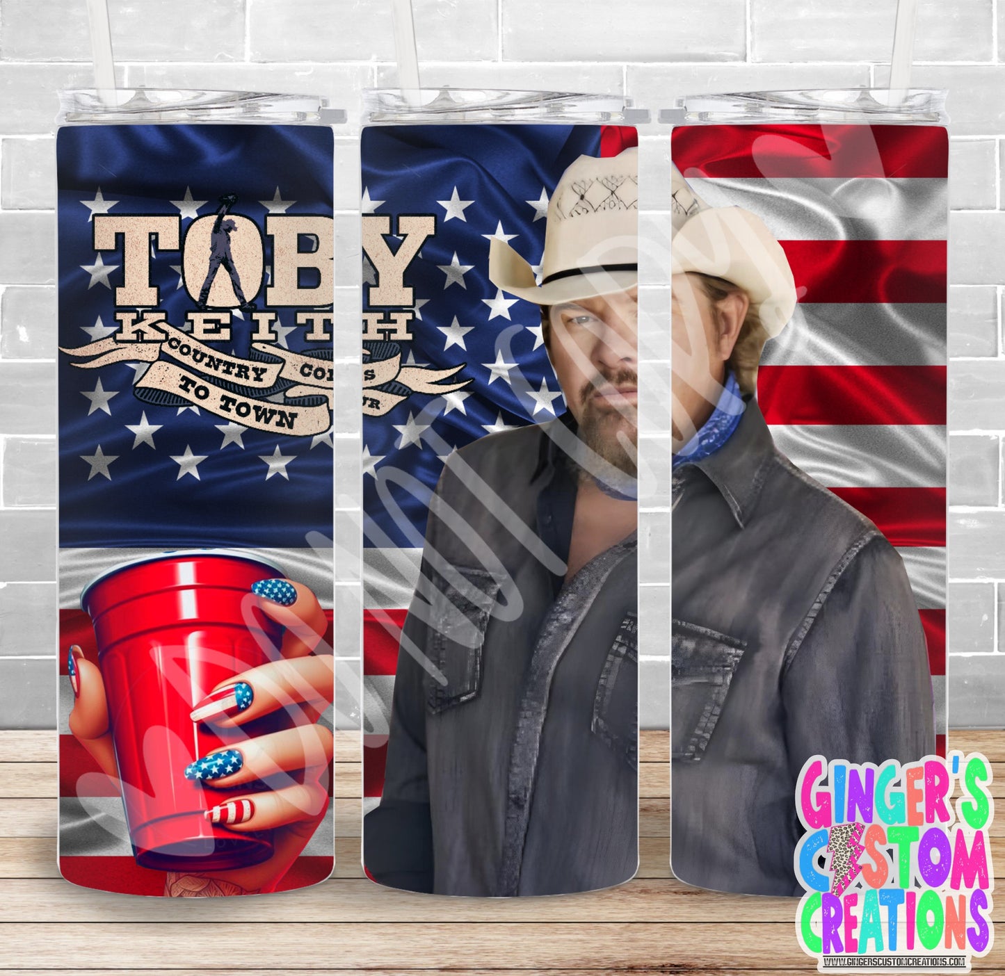 TOBY KEITH MEMORIAL #2 - PICK YOUR SIZE SKINNY Tumbler