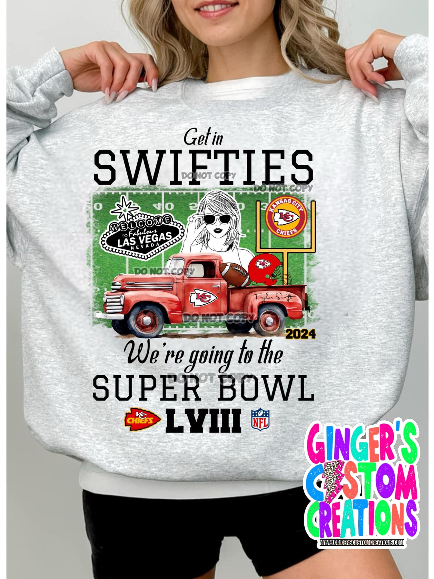GET IN WE ARE GOING TO Super Bowl LVIII 2024 - *tee, long sleeve or crewneck * - ASH GREY