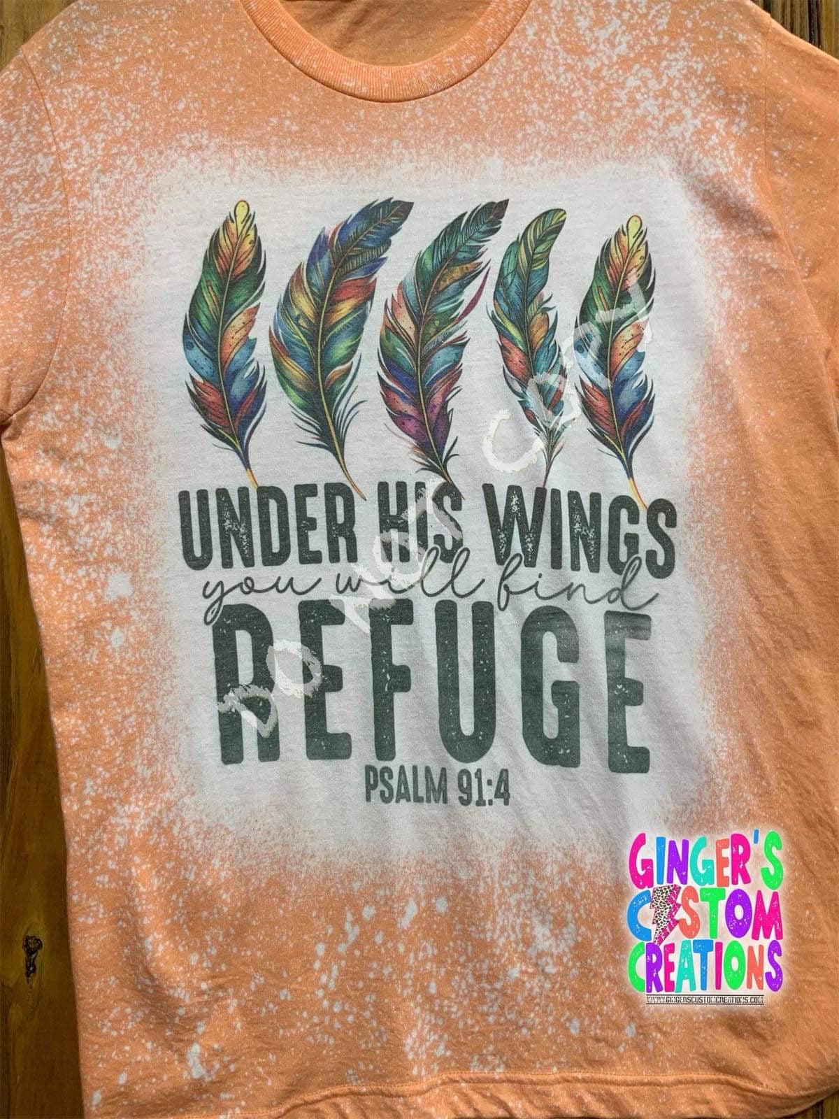 Under his wings, you’ll find refuge BLEACHED TSHIRT