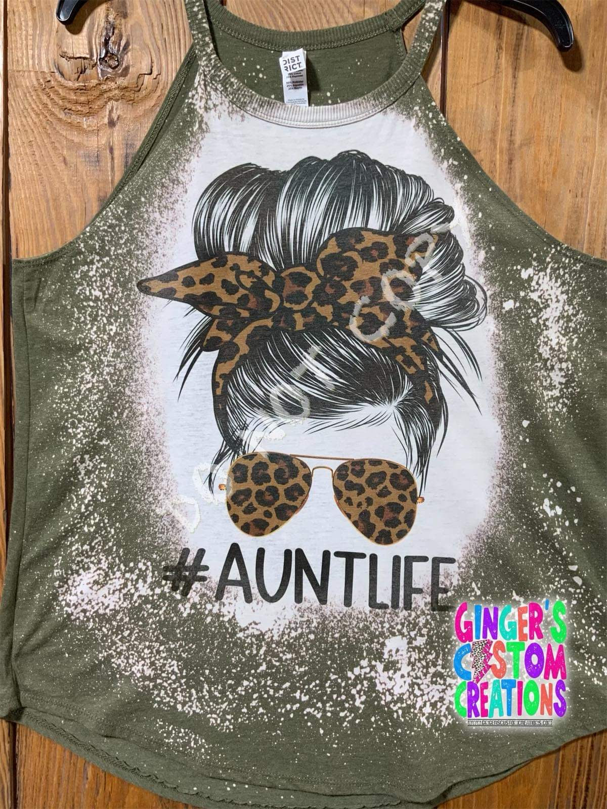 Aunt Life BLEACHED TANK TOP