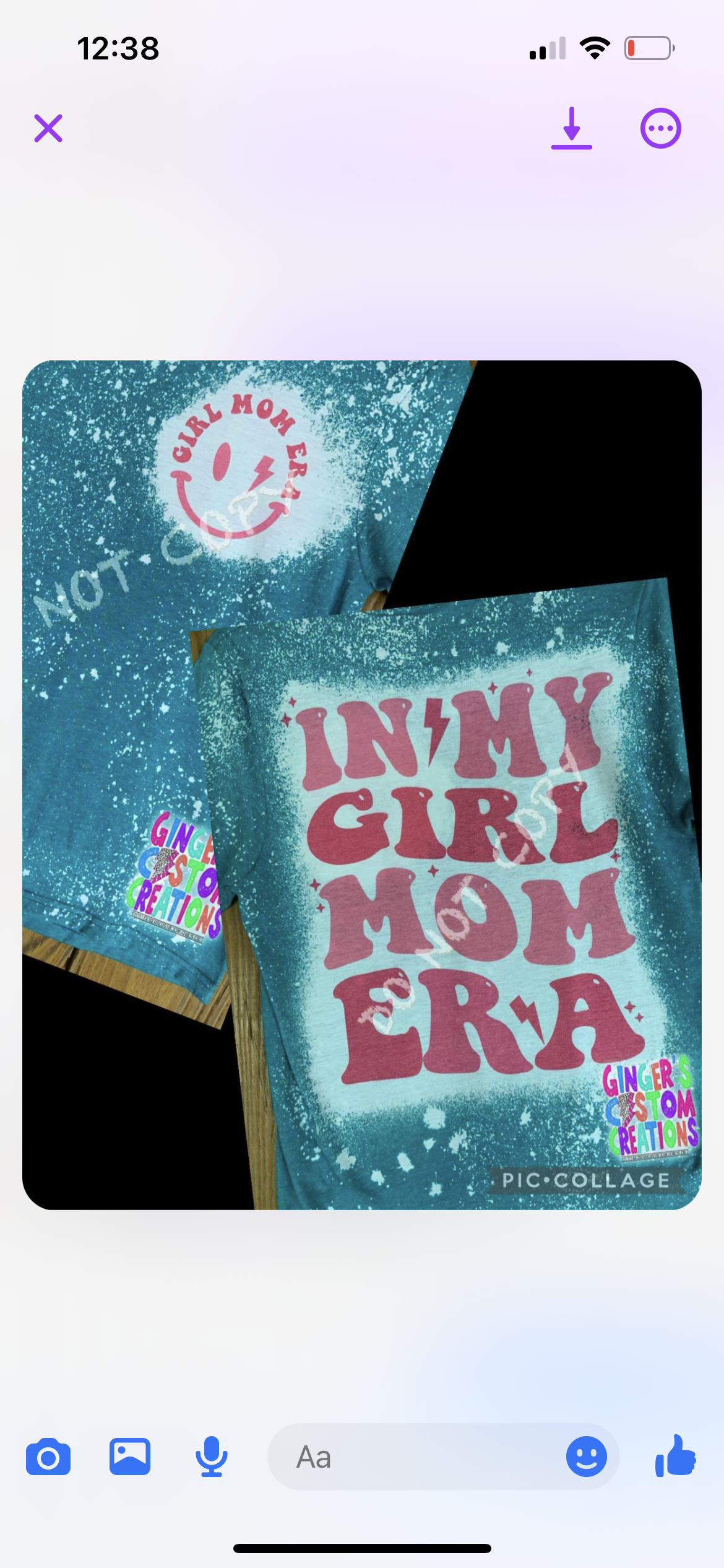 In my girl mom era blue front&back   - BLEACHED TSHIRT