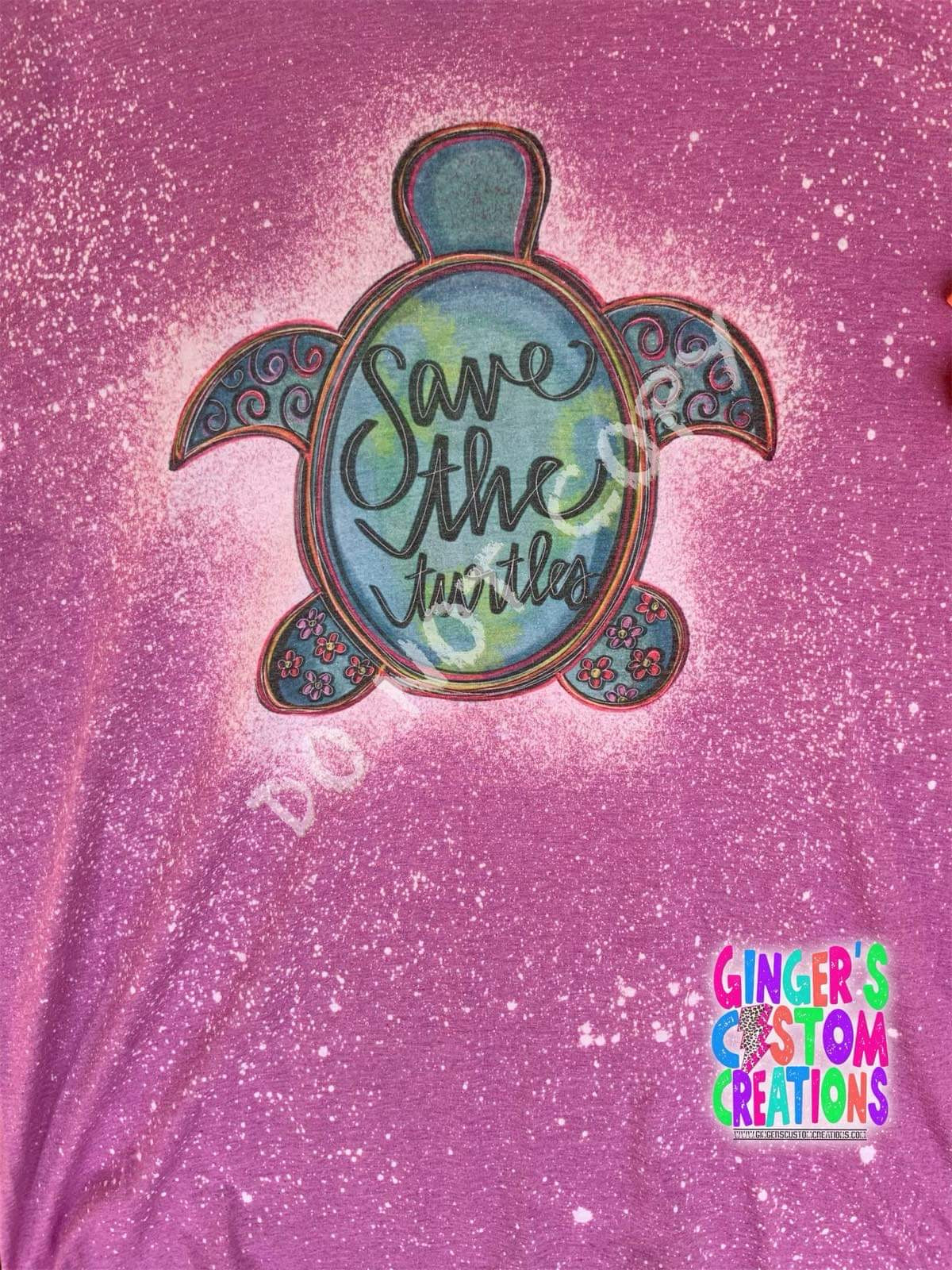 Save the turtles BLEACHED TSHIRT