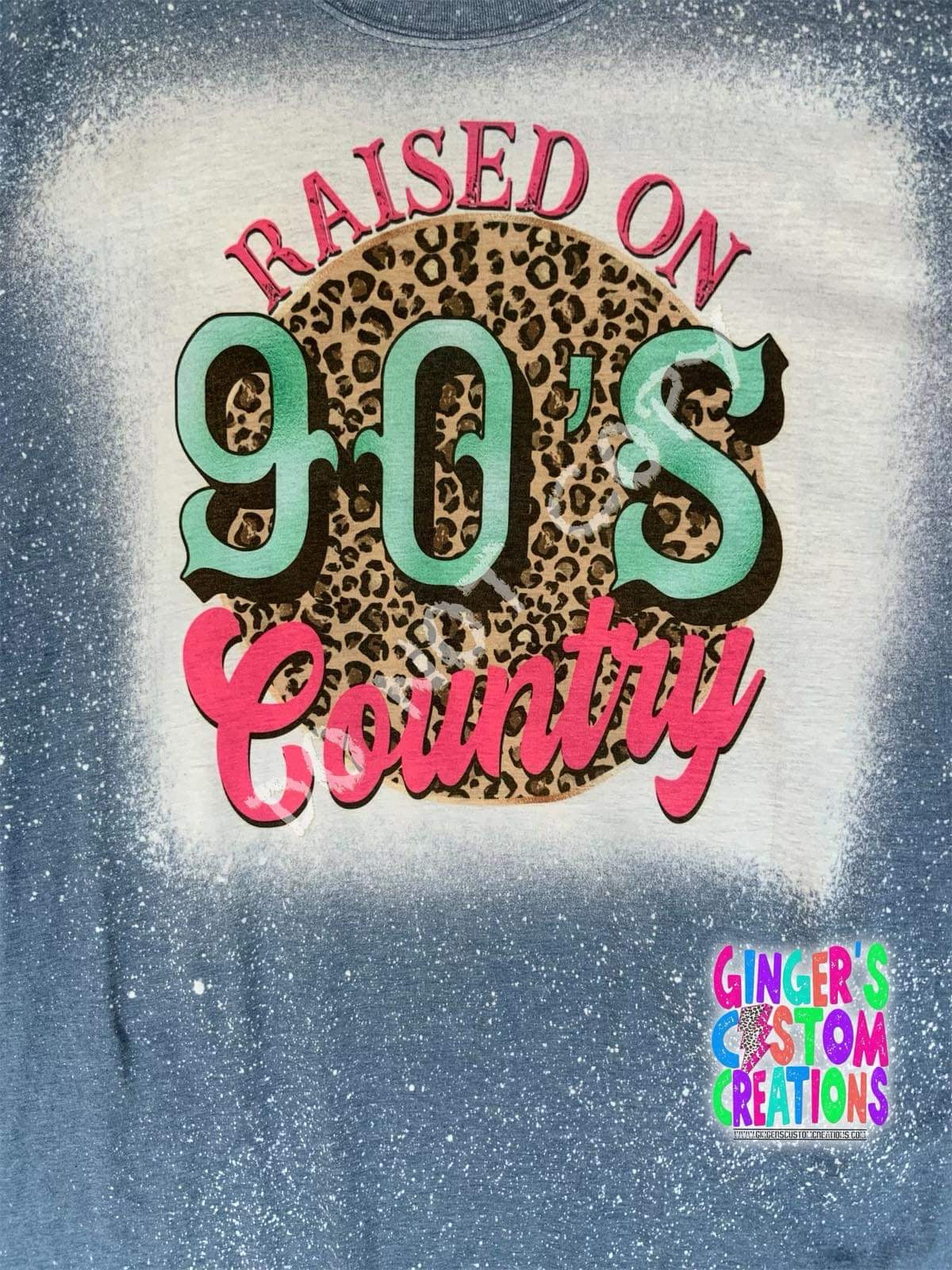 RAISED ON 90'S COUNTRY  - BLEACHED SHIRT