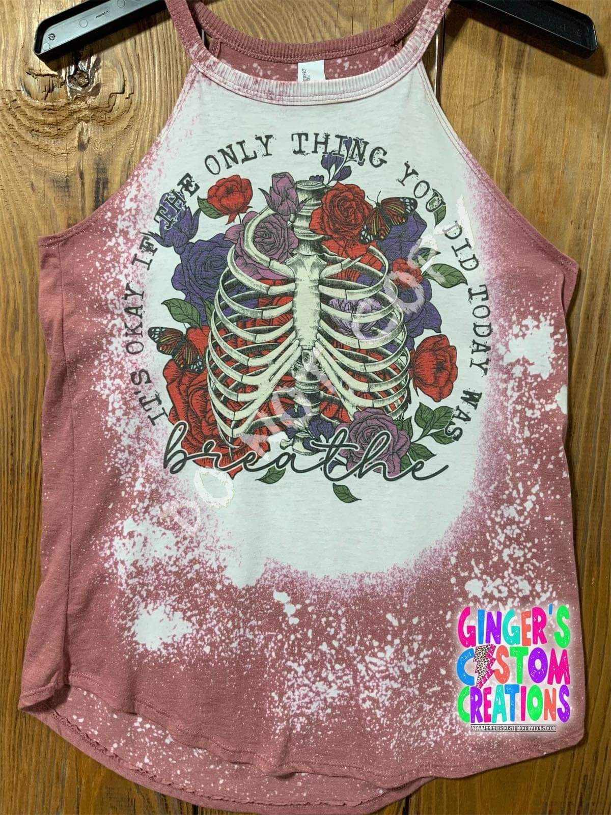 It’s OK if the only thing you did today was breathe BLEACHED TANK TOP
